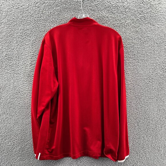 Adidas Nebraska Cornhuskers 1/4 Zip Pullover Lightweight Jacket Sweatshirt Mens - Picture 2 of 10